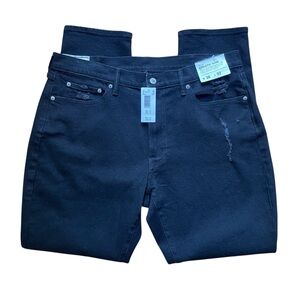 Abercrombie & Fitch Men's Athletic Slim Fit Black Jeans 36x32 New